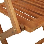 vidaXL Mobilier à dîner de jardin pliable 3 Pièces Bois d'acacia solide
