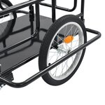vidaXL Remorque de bicyclette 130x73x48 5 cm Acier Noir
