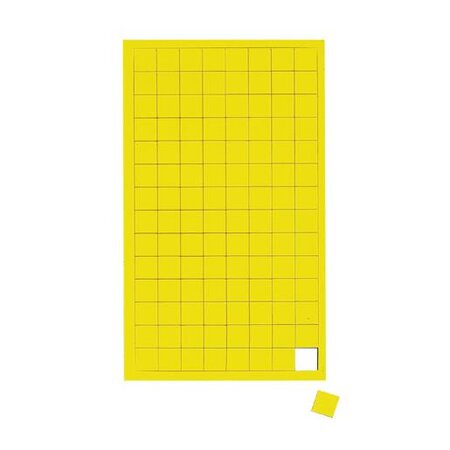 Planche de 112 Symboles magnétiques carré 1 x 1 cm Jaune MAUL