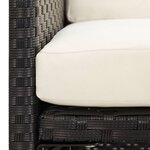 vidaXL Chaises de jardin 4 Pièces Résine tressée Noir