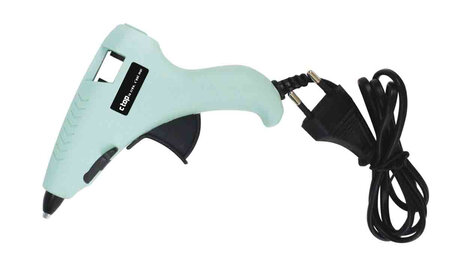 Pistolet à colle (glue gun) vert 13 cm + 2 bâtons