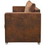 vidaXL Canapé à 3 places 191 x 73 x 82 cm Cuir daim artificiel