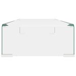 vidaXL Meuble TV / pour moniteur 70 x 30 x 13 cm Verre Transparent