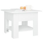 vidaXL Table basse blanc 55x55x42 cm bois d'ingénierie