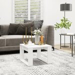 vidaXL Table d'appoint Blanc 50x50x35 cm Aggloméré