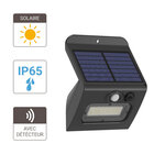 Applique solaire ip65 blanc froid détecteur de mouvement 8h d'autonomie
