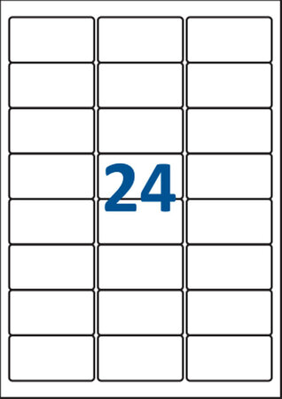 Lot de 200 planches étiquettes autocollantes pour timbres sur feuille a4 : 63,5 x 33,9 mm (24 étiquettes par feuille)