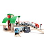 Brio World Circuit Plateforme Voyageurs - Coffret complet 42 pieces - Circuit de train en bois - Ravensburger - Des 3 ans - 33512