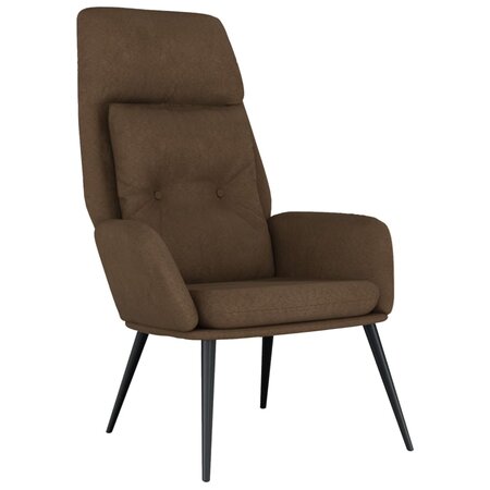 vidaXL Chaise de relaxation Marron Similicuir daim