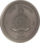 Pièce de monnaie en argent 2 dollars g 62.2 (2 oz) millésime 2023 lost world cities pompeii