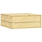 vidaXL Salon de jardin 2 Pièces avec coussins bois de pin imprégné