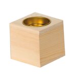 Bougeoir cubique en Bois