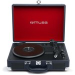MUSE MT-103 DB - Platine Vinyle - Port USB, Lecteur de carte SD, 2 enceintes intégrées -Bleu marine