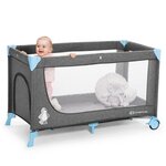 Kinderkraft lit d'enfant de voyage joy bleu et gris