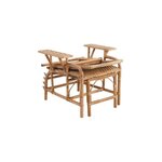Chaise longue en manau et lame de rotin