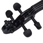 vidaXL Ensemble de violon avec archet et mentonnière Noir 4/4