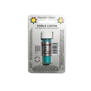 Poudre lustrante comestible bleu turquoise nacrée Sugarflair