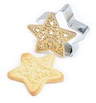 Kit pour biscuit en relief Étoile + 2 Stylos au chocolat jaune pastel et vert d'eau