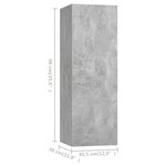 vidaXL Ensemble de meubles TV 3 Pièces Gris béton Aggloméré