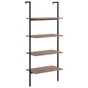 vidaXL Étagère inclinée 4 niveaux Marron foncé et noir 64x35x152 5 cm