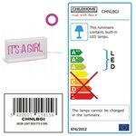 CHILDHOME Lampe d'ambiance au néon It's A Girl Rose