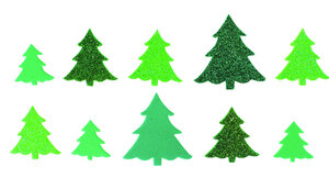 Stickers en mousse Sapin pailleté 2 5 à 4 cm 60 pièces