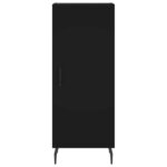 vidaXL Buffet haut Noir 34 5x34x180 cm Bois d'ingénierie