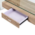vidaXL Table basse Clair 98 x 45 x 31 cm Verre trempé