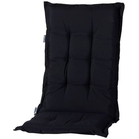 Madison coussin de chaise à dossier bas panama 105x50 cm noir monlb223