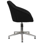 vidaXL Chaise pivotante de salle à manger Noir Tissu