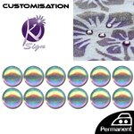 Strass thermocollant tissu Ø 4mm Holographique 80 pièc.