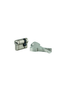 THIRARD - Demi cylindre de serrure Transit 1 UNIKEY (achetez-en plusieurs ouvrez avec la même clé) 30x10mm 5 clés nickelé