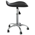 vidaXL Chaise pivotante de salle à manger Noir Similicuir
