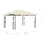 vidaXL Tonnelle avec moustiquaire et lumières LED 4x3x2 73 m Crème