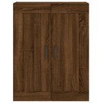 vidaXL Armoires murales 2 Pièces chêne marron bois d'ingénierie