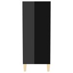vidaXL Buffet Noir brillant 57x35x90 cm Aggloméré