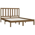 vidaXL Cadre de lit Marron miel Bois de pin massif 120x200 cm