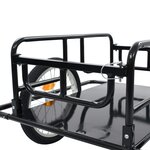 vidaXL Remorque de bicyclette 130x73x48 5 cm Acier Noir