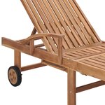 vidaXL Chaises longues 2 Pièces avec coussin bleu royal Teck solide