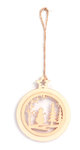 Suspension Cercle Bonhomme Foret Bois 130X105X6mm
