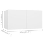 vidaXL Ensemble de meubles TV 4 Pièces Blanc Aggloméré