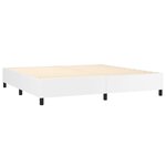 vidaXL Sommier tapissier et matelas et LED Blanc 200x200 cm Similicuir