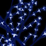 vidaXL Sapin de Noël 128 LED bleu Cerisier en fleurs 120 cm