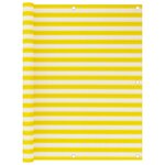 vidaXL Écran de balcon Jaune et blanc 120x500 cm PEHD