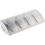 Bloc multiprise cuisine à câbler 4 prises + 2 USB parafoudre - Otio