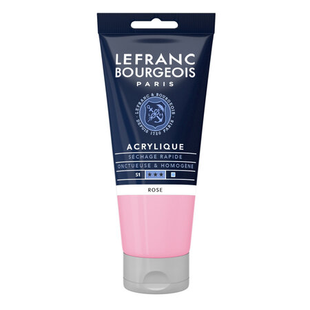 Peinture acrylique en tube rose 80ml lefranc & bourgeois