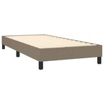 vidaXL Lit à sommier tapissier avec matelas Taupe 80x200 cm Tissu