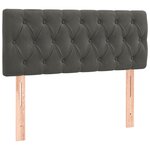 vidaXL Lit à sommier tapissier et matelas Gris foncé 120x200cm Velours