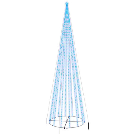 vidaXL Arbre de Noël cône 1134 LED Bleues 230x800 cm
