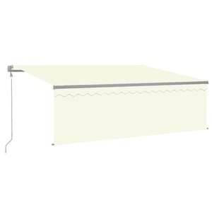 vidaXL Auvent automatique store capteur de vent LED 4 5x3 m Crème